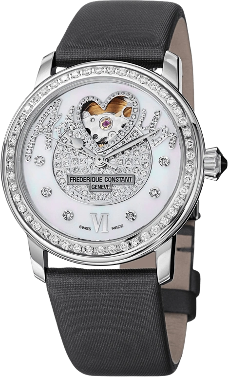 Frederique Constant,Other 34mm,34mm,Stainless Steel,White,In-house Caliber,Sapphire,Crystal Glass,FC,FC-310SQPV2PD6