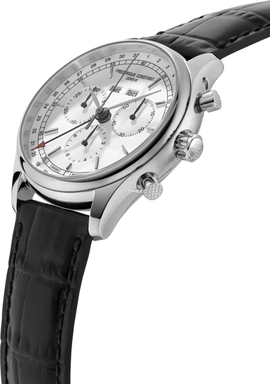 Frederique Constant,Classics 40mm,40mm,Stainless Steel,Silver,Quartz,Chronograph,Month,Date,Day,Sapphire,Crystal Glass,Round,FC,FC-296SW5B6