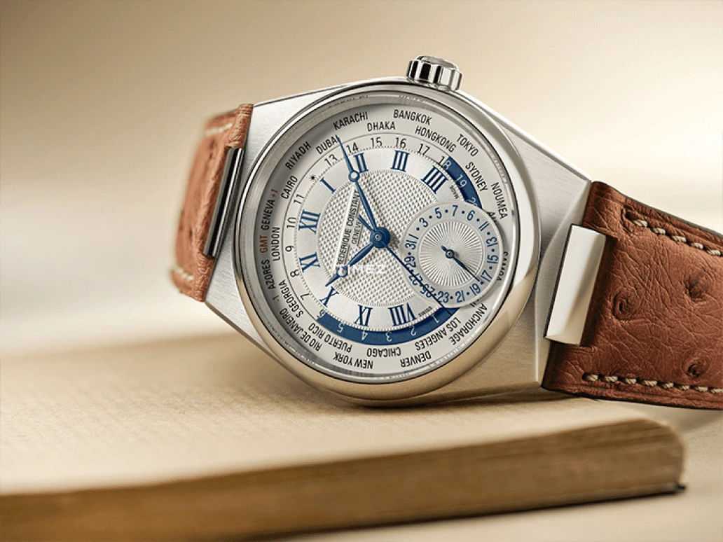Frederique Constant,Other 41mm,41mm,Stainless Steel,Silver,Automatic,Day,World Time,Day / Night Indication,FC,FC-718NMC4NH6