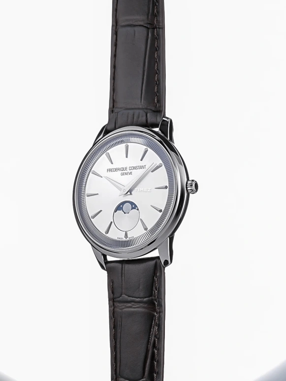 Frederique Constant,Classics 37mm,37mm,Stainless Steel,Silver,Quartz,Moonphase,In-house Caliber,FC,FC-206S3S6