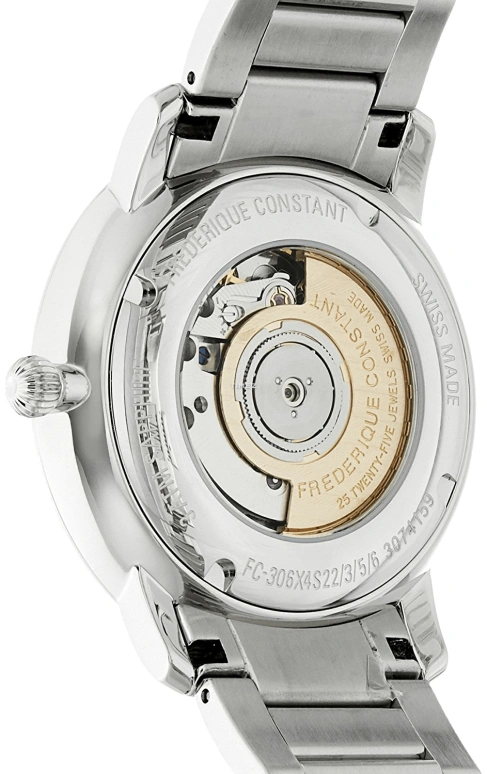 Frederique Constant,Slim Line 40mm,40mm,Stainless Steel,Black,Automatic,Day,38hours,FC,FC-306G4S6B3
