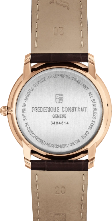 Frederique Constant,Slim Line 37mm,37mm,Stainless Steel,Silver,In-house Caliber,Sapphire,Crystal Glass,FC,FC-235M4S4