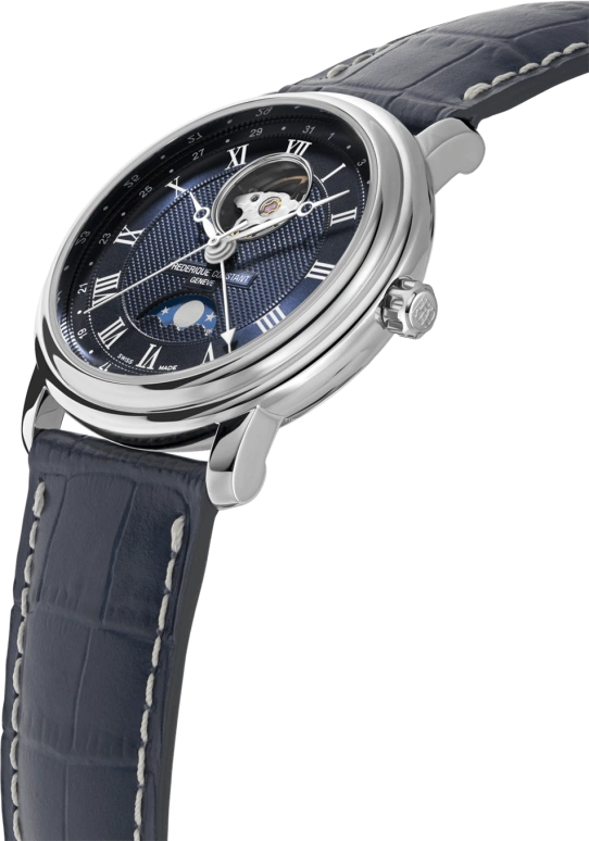 Frederique Constant,Classics 40mm,40mm,Stainless Steel,Blue,In-house Caliber,Sapphire,Crystal Glass,FC,FC-335MCNW4P26