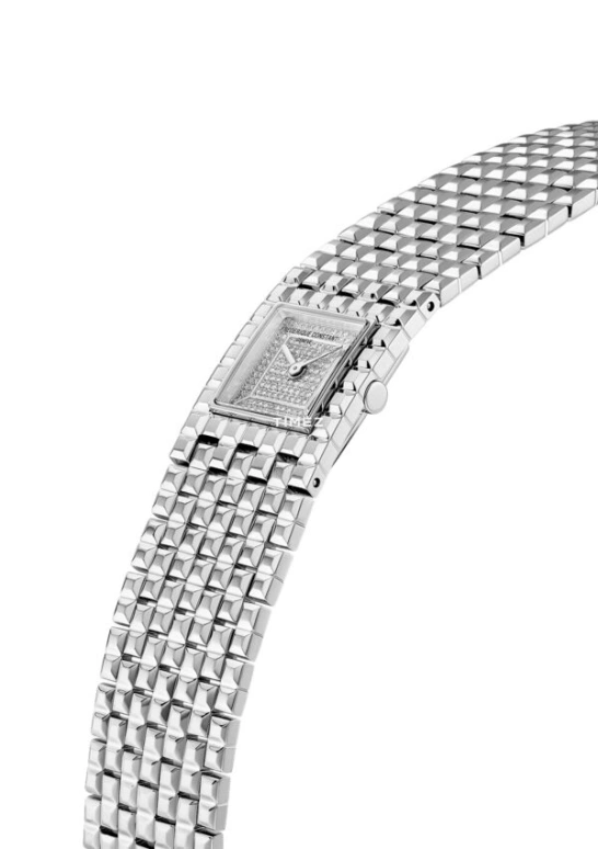 Frederique Constant,Classics 25.70x20mm,25.70x20mm,Stainless Steel,Silver,Quartz,In-house Caliber,Rectangular,FC,FC-200PVD1MC6B
