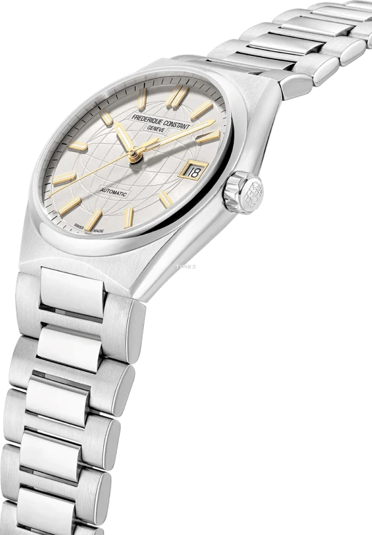 Frederique Constant,Other 34mm,34mm,Stainless Steel,Cream,Automatic,Day,Sapphire,Crystal Glass,FC,FC-303WG2NH6B