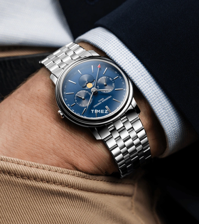 Frederique Constant,Classics 40mm,40mm,Stainless Steel,Blue,Quartz,Moonphase,Date,Day,FC,FC-270N4P6B