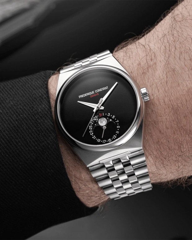 Frederique Constant,Highlife 39mm,39mm,Stainless Steel,Black,Automatic,Moonphase,Day,FC,FC-716ONB3NH6B