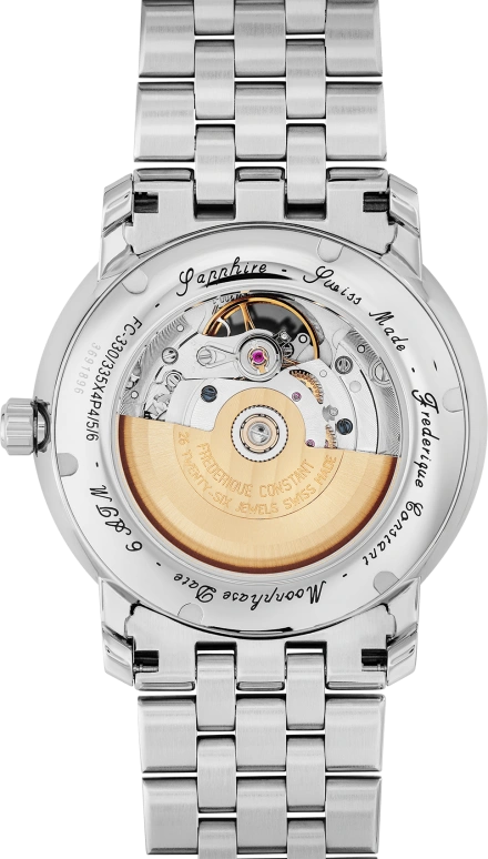 Frederique Constant,Classics 40mm,40mm,Stainless Steel,Silver,In-house Caliber,Sapphire,Crystal Glass,FC,FC-335MC4P6B2