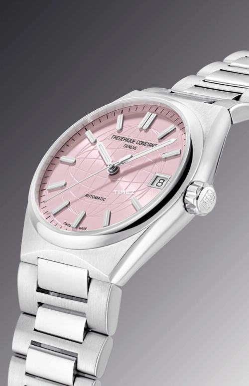 Frederique Constant,Other 34mm,34mm,Stainless Steel,Pink,Automatic,Day,Sapphire,Crystal Glass,FC,FC-303LP2NH6B