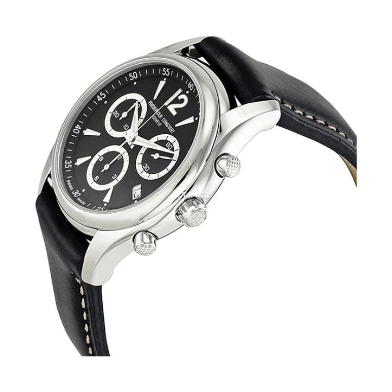 Frederique Constant,Classics 38.50mm,38.50mm,Stainless Steel,Black,Quartz,Chronograph,Day,FC,FC-292BS4B26
