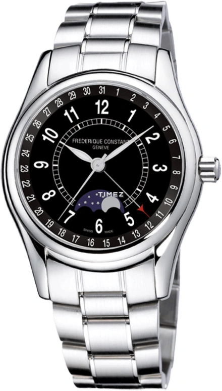 Frederique Constant,Other 43mm,43mm,Stainless Steel,Black,Sapphire,Crystal Glass,Open,FC,FC-330B6B6B