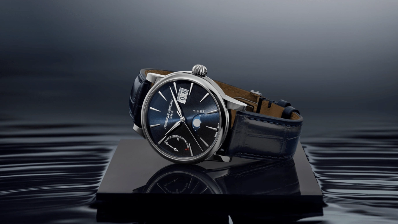 Frederique Constant,Classics 40mm,40mm,Stainless Steel,Blue,Automatic,Moonphase,Power Reserve Indicator,Big Date,FC,FC-735N3H6