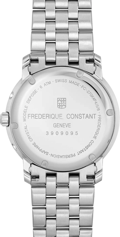 Frederique Constant,Classics 40mm,40mm,Stainless Steel,Blue,Quartz,Moonphase,Date,Day,FC,FC-270N4P6B
