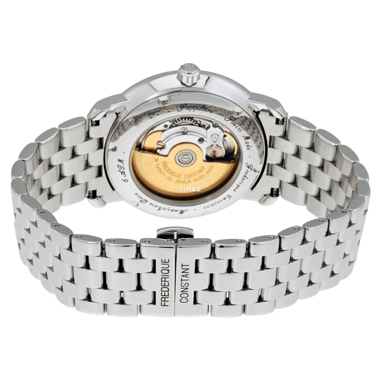 Frederique Constant,Other 40mm,40mm,Stainless Steel,Silver,Automatic,Moonphase,Day,FC,FC-330MC4P6B