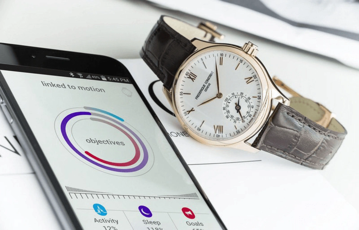 Frederique Constant,Horological Smartwatch 42mm,42mm,Stainless Steel,Silver,Quartz,In-house Caliber,Sapphire,Crystal Glass,FC,FC-285MC5B4