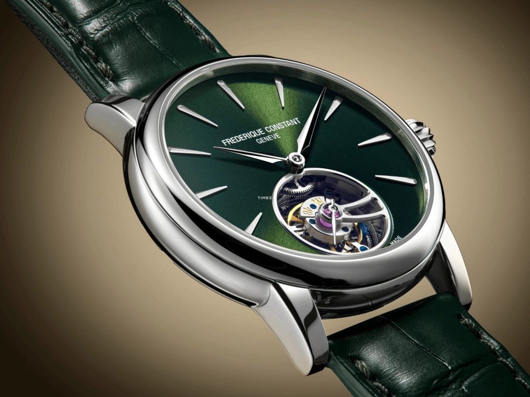 Frederique Constant,Classics 39mm,39mm,Stainless Steel,Green,Automatic,Tourbillon,38hours,FC,FC-980GR3H6