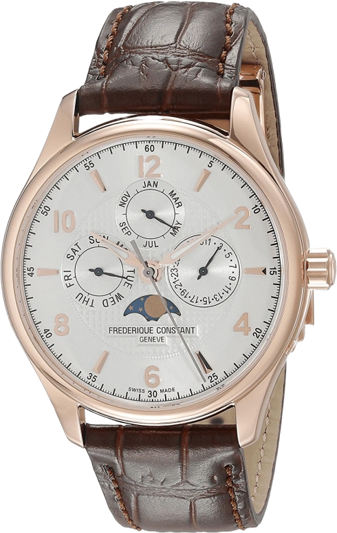Frederique Constant,Runabout 40mm,40mm,Stainless Steel,Rose,Silver,In-house Caliber,Sapphire,Crystal Glass,Rose,FC,FC-365RM5B4