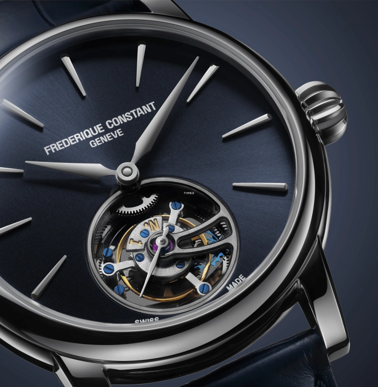 Frederique Constant,Classics 39mm,39mm,Stainless Steel,Blue,Automatic,Tourbillon,Sapphire,Crystal Glass,FC,FC-980N3H6