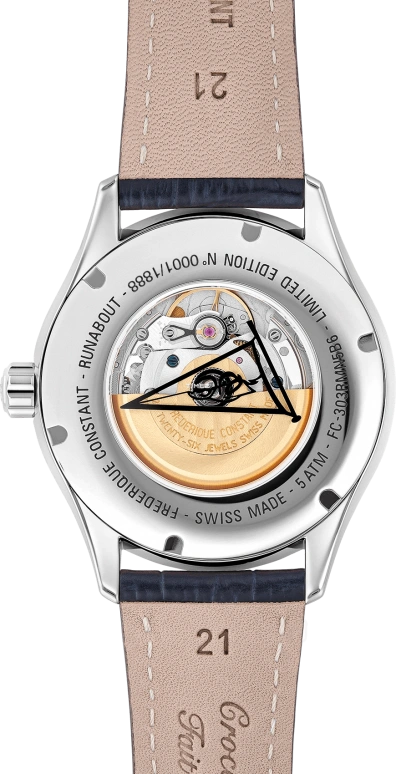 Frederique Constant,Classics 42mm,42mm,Stainless Steel,Blue,Automatic,Day,38hours,FC,FC-303RMLN5B6