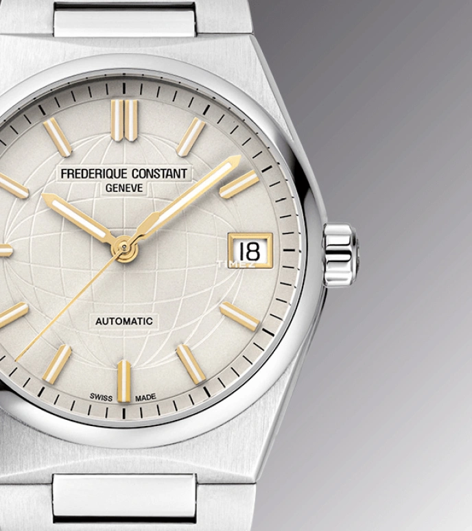 Frederique Constant,Other 34mm,34mm,Stainless Steel,Cream,Automatic,Day,Sapphire,Crystal Glass,FC,FC-303WG2NH6B