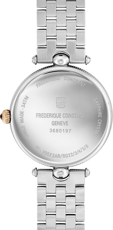 Frederique Constant,Classics 30mm,30mm,Stainless Steel,White,In-house Caliber,Sapphire,Crystal Glass,Round,FC,FC-200MPW2AR2B