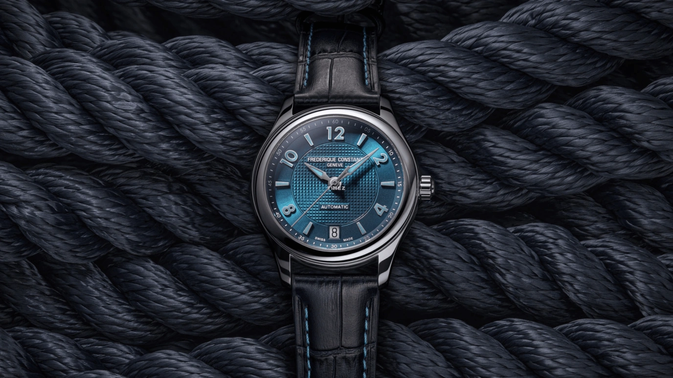 Frederique Constant,Classics 36mm,36mm,Stainless Steel,Blue,Automatic,Day,38hours,FC,FC-303RMLN3B6
