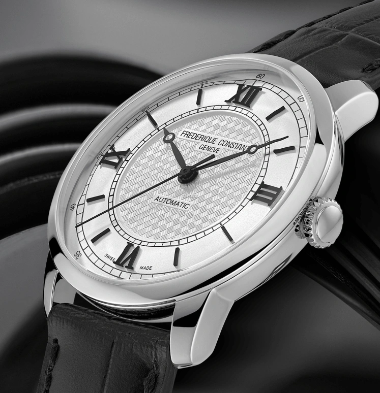 Frederique Constant,Classics 38.50mm,38.50mm,Stainless Steel,Silver White,Automatic,Round,Silver,FC,FC-301S3B6