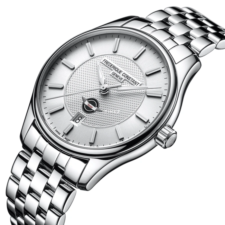 Frederique Constant,Vintage Rally 40mm,40mm,Stainless Steel,Silver White,Automatic,Day,38hours,FC,FC-303HS5B6B