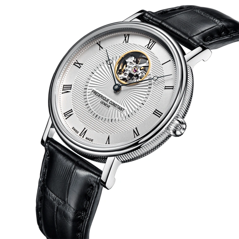Frederique Constant,Other 39mm,39mm,Stainless Steel,Black,Silver,Automatic,In-house Caliber,Sapphire,Crystal Glass,FC,FC-312MC4S36