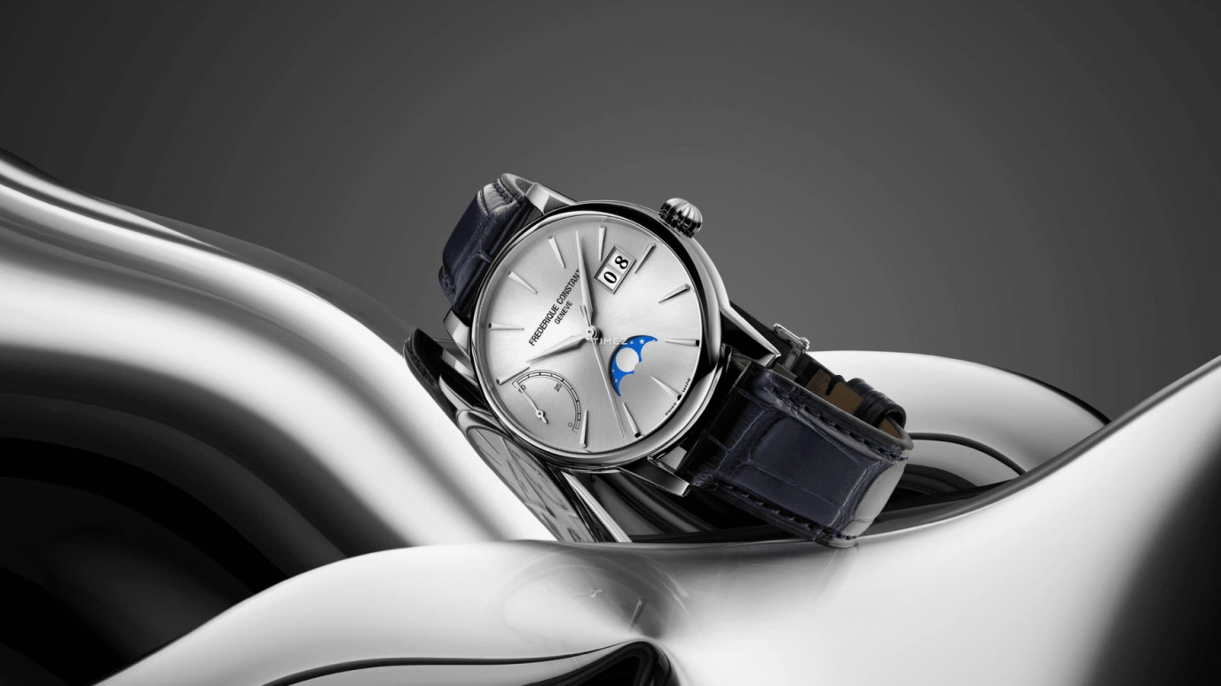 Frederique Constant,Classics 40mm,40mm,Stainless Steel,White,Automatic,Moonphase,Power Reserve Indicator,Big Date,FC,FC-735S3H6