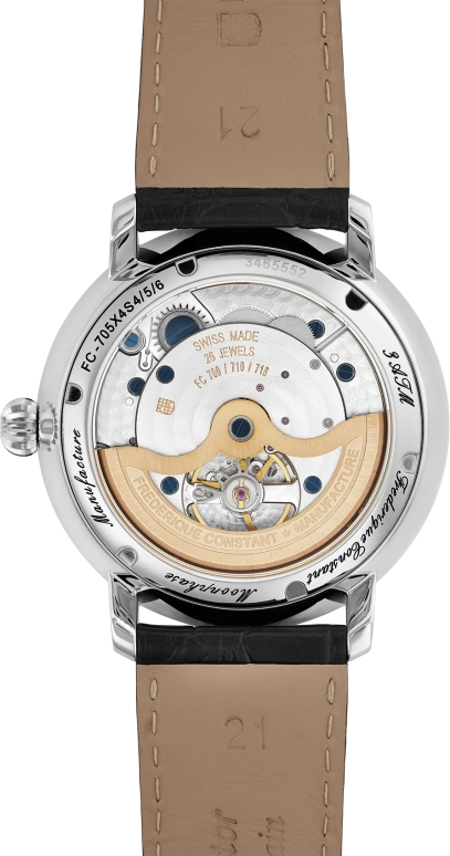 Frederique Constant,Manufacture 42mm,42mm,Stainless Steel,Silver,Automatic,Moonphase,Date,FC,FC-705S4S6