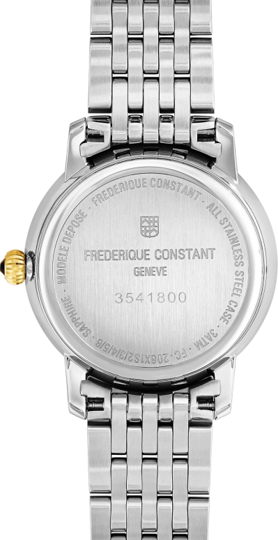 Frederique Constant,Slim Line 30mm,30mm,Stainless Steel,White,In-house Caliber,Sapphire,Crystal Glass,FC,FC-206MPWD1S3B