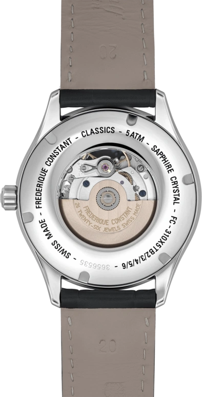 Frederique Constant,Slim Line 40mm,40mm,Stainless Steel,Black,In-house Caliber,Sapphire,Crystal Glass,FC,FC-310MCK5B6