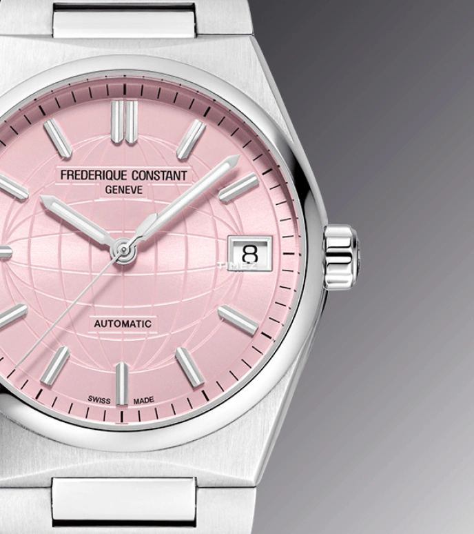 Frederique Constant,Other 34mm,34mm,Stainless Steel,Pink,Automatic,Day,Sapphire,Crystal Glass,FC,FC-303LP2NH6B