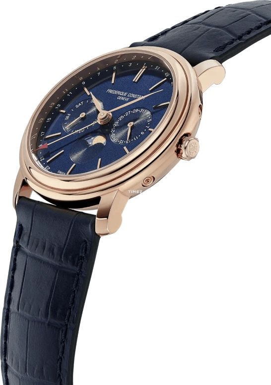 Frederique Constant,Classics 40mm,40mm,Stainless Steel,Blue,Quartz,Moonphase,Date,Day,FC,FC-270N4P4