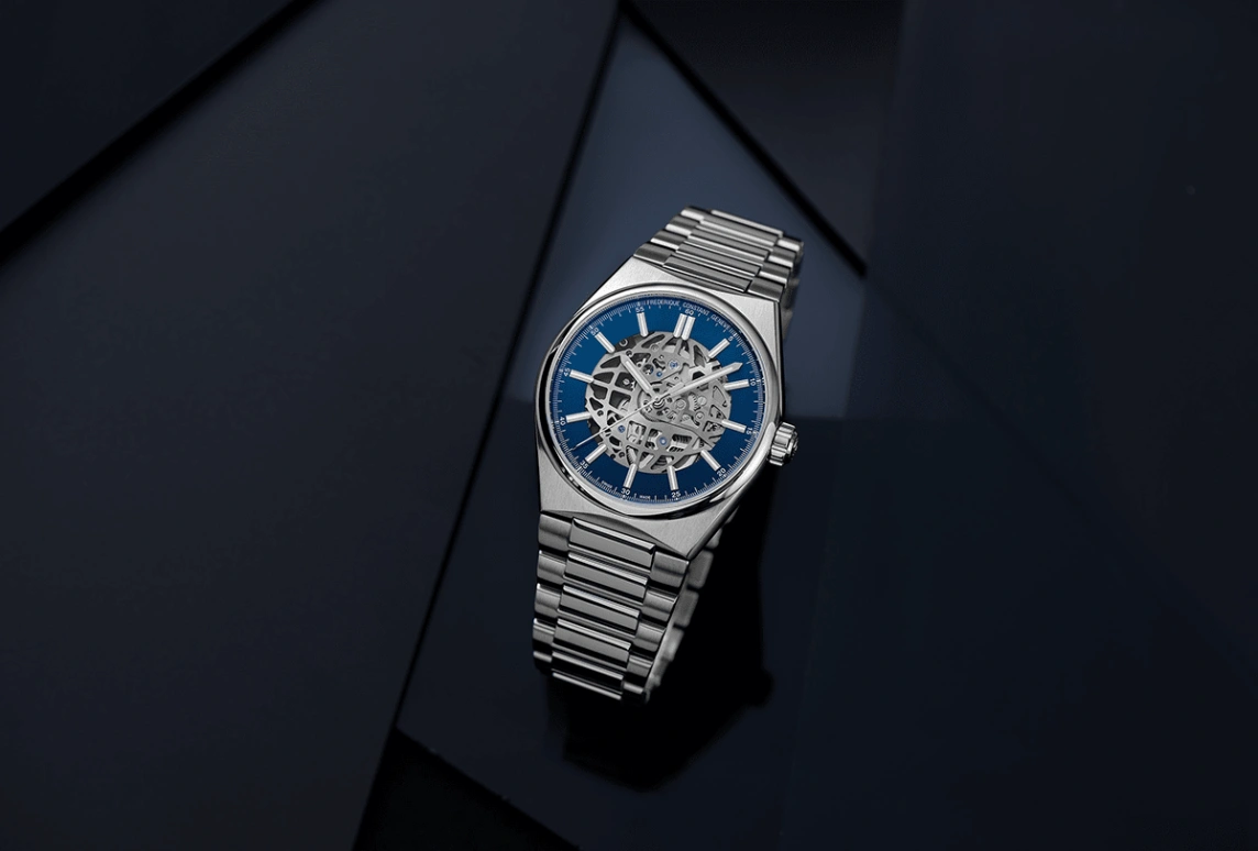 Frederique Constant,Highlife 41mm,41mm,Stainless Steel,Blue,Silver,Skeleton,In-house Caliber,Sapphire,Crystal Glass,Round,FC,FC-310NSKT4NH6B