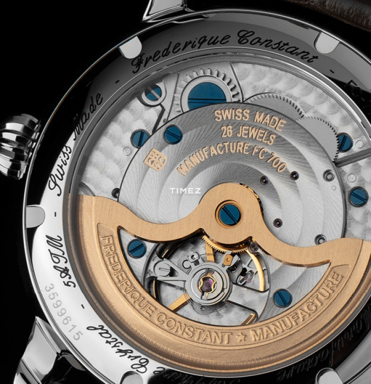 Frederique Constant,Classics 42mm,42mm,Stainless Steel,Black,Automatic,Day,World Time,Day / Night Indication,FC,FC-718BAWM4TH6