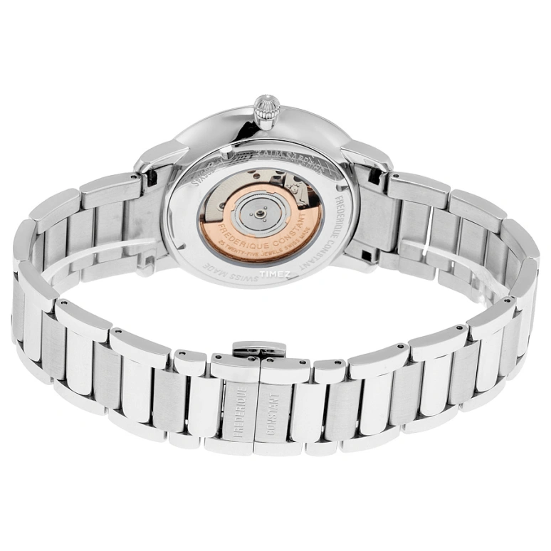 Frederique Constant,Slim Line 40mm,40mm,Stainless Steel,Silver,Automatic,Day,38hours,FC,FC-306S4S6B3