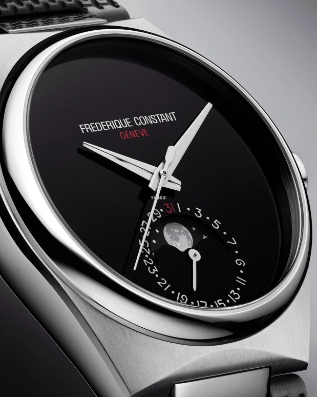 Frederique Constant,Highlife 39mm,39mm,Stainless Steel,Black,Automatic,Moonphase,Day,FC,FC-716ONB3NH6B