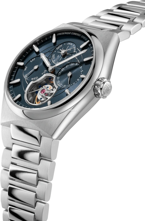 Frederique Constant,Highlife 41mm,41mm,Stainless Steel,Blue,Automatic,Perpetual Calendar,Leap Year,Month,Date,Sapphire,Crystal Glass,Round,FC,FC-975BL4NH6B