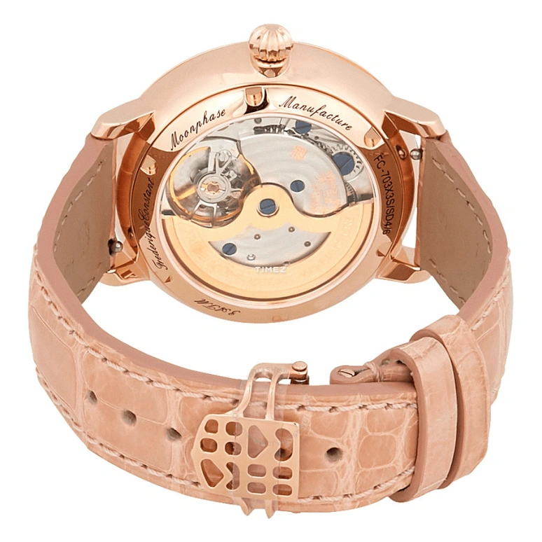 Frederique Constant,Manufacture 38.80mm,38.80mm,Rose Gold,Silver,White,Automatic,Moonphase,Day,FC,FC-703VD3SD4