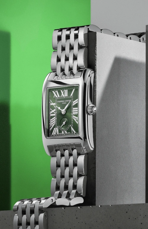 Frederique Constant,Classics 36x25.50mm,36x25.50mm,Stainless Steel,Green,Quartz,In-house Caliber,Sapphire,Crystal Glass,FC,FC-235GR2C6B