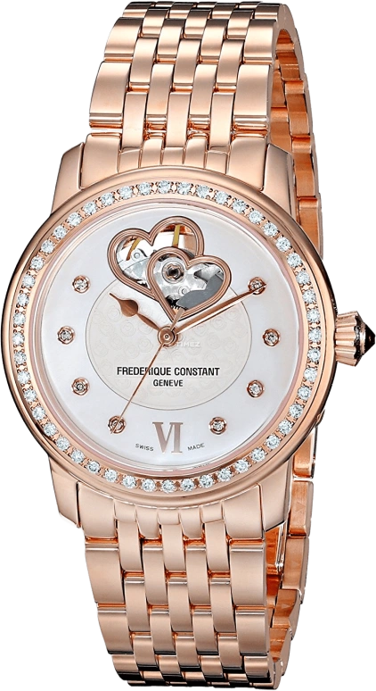 Frederique Constant,Ladies Automatic 34mm,34mm,Stainless Steel,Rose,In-house Caliber,Sapphire,Crystal Glass,FC,FC-310WHF2PD4B3