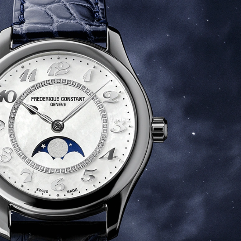 Frederique Constant,Classics 36mm,36mm,Stainless Steel,White,Automatic,Moonphase,Sapphire,Crystal Glass,FC,FC-331MPWD3B6