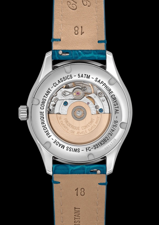 Frederique Constant,Classics 36mm,36mm,Stainless Steel,White,Automatic,Moonphase,Round,FC,FC-331MPWTD3BD6