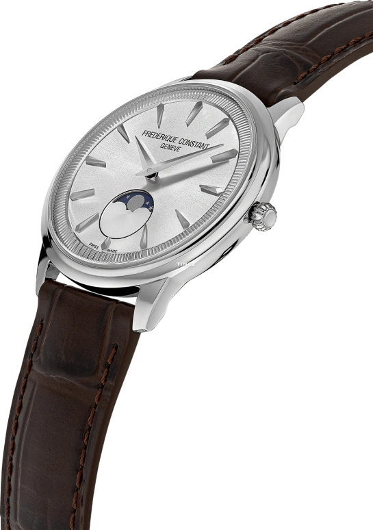 Frederique Constant,Classics 37mm,37mm,Stainless Steel,Silver,Quartz,Moonphase,In-house Caliber,FC,FC-206S3S6