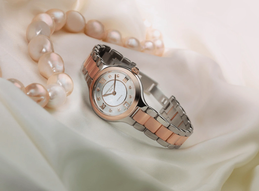Frederique Constant,Classics 33mm,33mm,Stainless Steel,Rose,Silver,Automatic,38hours,In-house Caliber,FC,FC-306WHD3ER2B