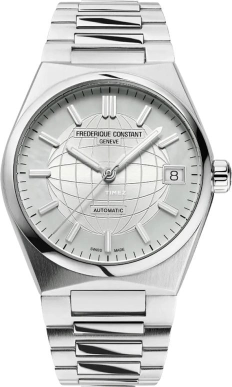 Frederique Constant,Other 34mm,34mm,Stainless Steel,White,Automatic,Day,Sapphire,Crystal Glass,FC,FC-303MPW2NH6B