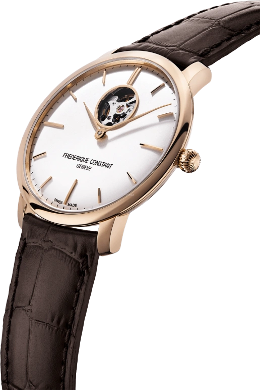 Frederique Constant,Slim Line 40mm,40mm,Stainless Steel,Rose,Silver,In-house Caliber,Sapphire,Crystal Glass,FC,FC-312V4S4