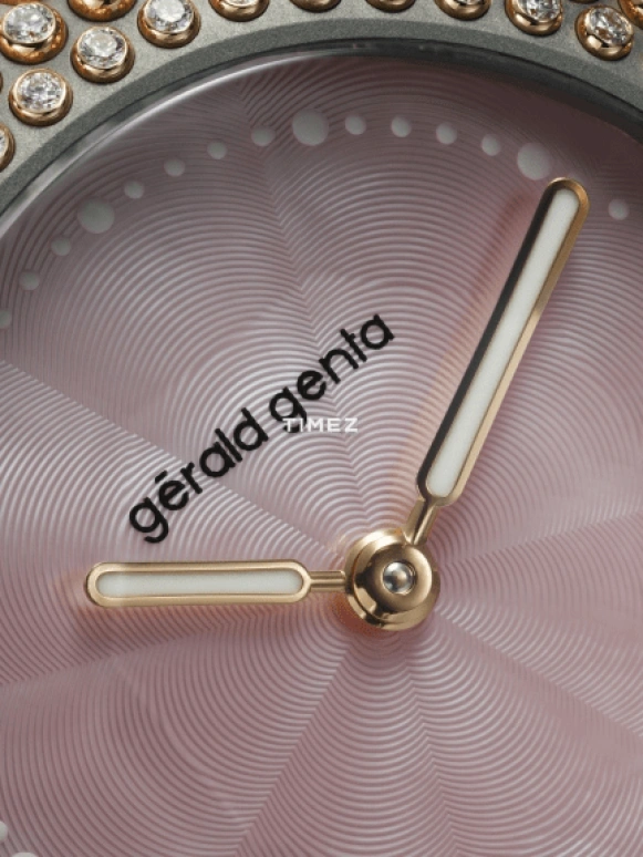 Gérald Genta,Gentissima Oursin 36.50mm,36.50mm,Rose Gold,Pink,Automatic,50hours,In-house Caliber,Gentissima Oursin 36pink